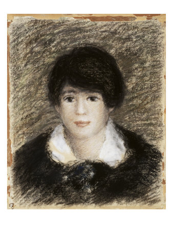 Young Woman, View Of The Face, In A Black Dress by Pierre-Auguste Renoir Pricing Limited Edition Print image