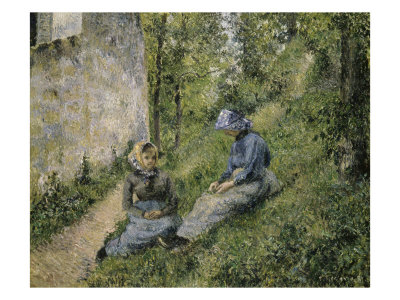 Paysannes Assisses, Causant by Camille Pissarro Pricing Limited Edition Print image