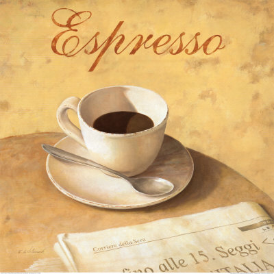 Espresso Cup by Fabrice De Villeneuve Pricing Limited Edition Print image