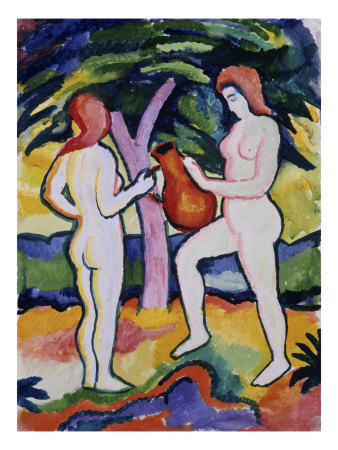 Two Nudes With Jug by Auguste Macke Pricing Limited Edition Print image