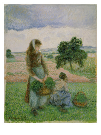 Peasants Carrying A Basket by Camille Pissarro Pricing Limited Edition Print image