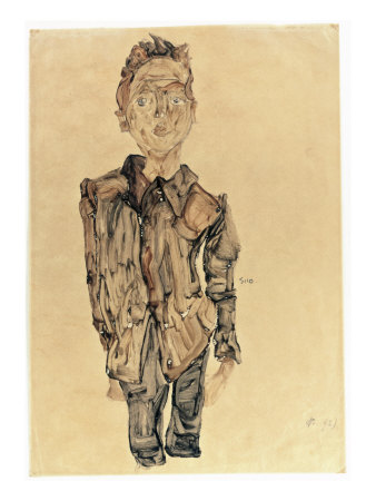 Portrait Eines Knaben by Egon Schiele Pricing Limited Edition Print image