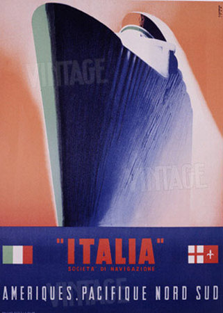 Italy To America, Pacific Oceanline by Patrone Pricing Limited Edition Print image