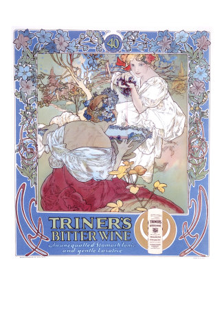 Triners Bitter Wine by Alphonse Mucha Pricing Limited Edition Print image