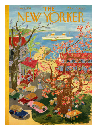 The New Yorker Cover - January 8, 1955 by Ilonka Karasz Pricing Limited Edition Print image