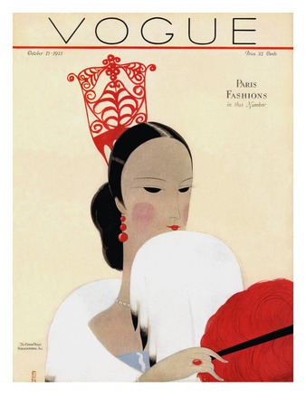 Vogue Cover - October 1923 by Eduardo Garcia Benito Pricing Limited Edition Print image