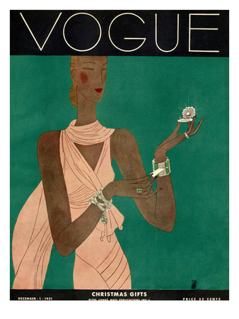 Vogue Cover - December 1931 by Eduardo Garcia Benito Pricing Limited Edition Print image