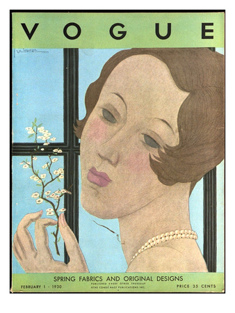 Vogue Cover - February 1930 by Georges Lepape Pricing Limited Edition Print image