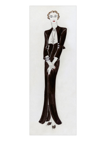 Vogue - November 1935 by Rene Bouet-Willaumez Pricing Limited Edition Print image