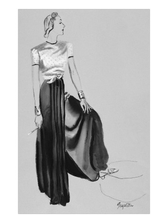Vogue - October 1937 by R.S. Grafstrom Pricing Limited Edition Print image