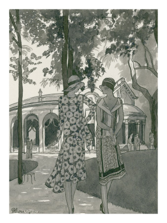 Vogue - June 1927 by Pierre Mourgue Pricing Limited Edition Print image