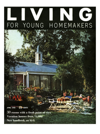 Living For Young Homemakers Cover - April 1958 by Nowell Ward Pricing Limited Edition Print image