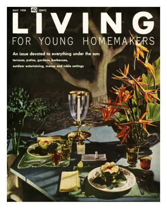 Living For Young Homemakers Cover - May 1958 by Ernest Silva Pricing Limited Edition Print image