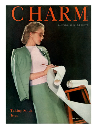 Charm Cover - January 1944 by Roedel-Farkas Pricing Limited Edition Print image