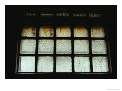 Window With Reinforced Glass In A Psychiatric Ward Prison Cell by Jason Edwards Pricing Limited Edition Print image