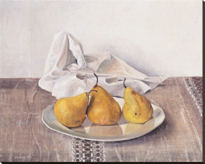 Three Pears On A Plate by Arthur Easton Pricing Limited Edition Print image