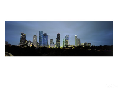 Skyline From Sawyer St. Overpass, Houston, Tx by Walter Bibikow Pricing Limited Edition Print image