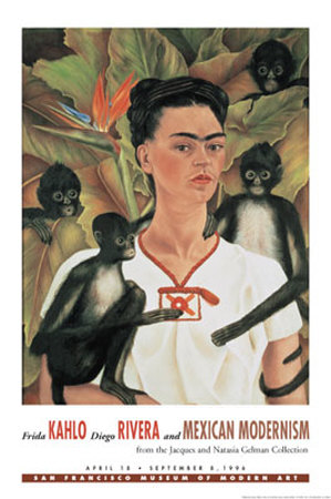 Self Portrait With Monkeys by Frida Kahlo Pricing Limited Edition Print image