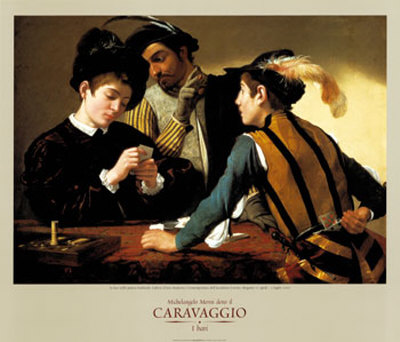 The Cardsharps by Caravaggio Pricing Limited Edition Print image