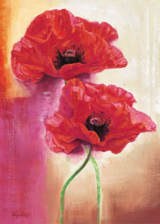 Red Glow Poppy by Gilles Legries Pricing Limited Edition Print image