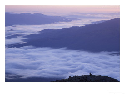 Fog In The Valleys Below Mt. Madison, White Mountains, New Hampshire, Usa by Jerry & Marcy Monkman Pricing Limited Edition Print image