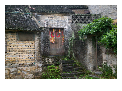 Traditional Residential Houses In The Village, Yangshuo, Guangxi Province, China by Keren Su Pricing Limited Edition Print image