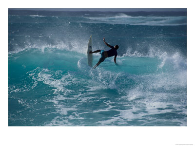 Surfer On Oahu, Hawaii, Usa by Lee Kopfler Pricing Limited Edition Print image