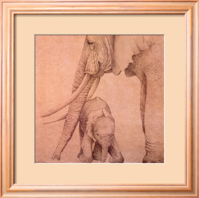Elefantes En El Papel Tres by Caroline Luzon Pricing Limited Edition Print image