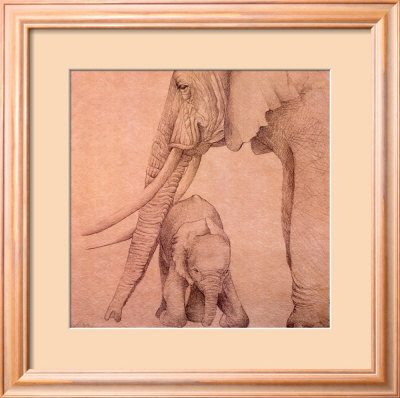 Elefantes En El Papel Tres by Caroline Luzon Pricing Limited Edition Print image