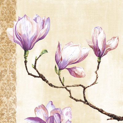 Magnolias On Pink by Louise Anglicas Pricing Limited Edition Print image