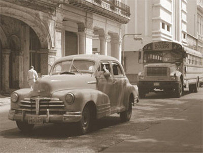 Car And School Bus by Nelson Figueredo Pricing Limited Edition Print image