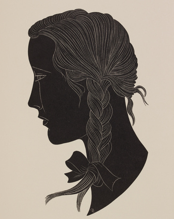 Engraving Of A Girl's Head by Eric Gill Pricing Limited Edition Print image