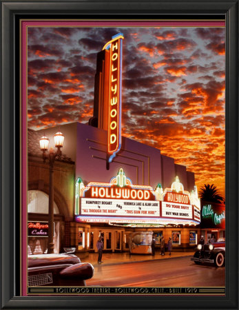 Hollywood Theater by Larry Grossman Pricing Limited Edition Print image