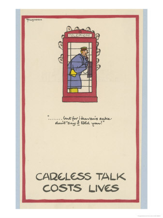 Careless Talk Costs Lives by Fougasse Pricing Limited Edition Print image