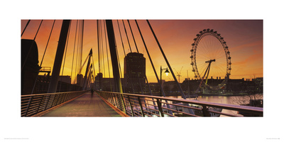 The Hungerford Bridge And The Millennium Wheel by Anon Pricing Limited Edition Print image