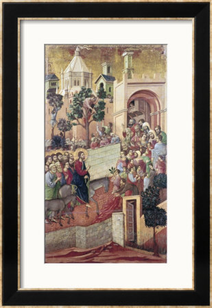 Christ Coming Into Jerusalem (Detail From Maesta by Duccio Di Buoninsegna Pricing Limited Edition Print image