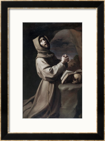 Saint Francis Praying by Francisco De Zurbaran Pricing Limited Edition Print image