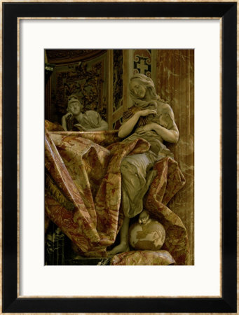 Truth From The Monument To Alexander Vii In The North Transept, 1672-78 (Marble And Gilded Bronze) by Giovanni Lorenzo Bernini Pricing Limited Edition Print image