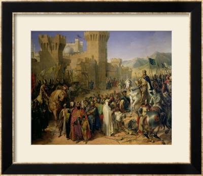 Ptolemais Given To Philip Augustus (1165-1223) And Richard The Lionheart (1157-99) 13Th July 1191 by Merry-Joseph Blondel Pricing Limited Edition Print image