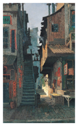 Court In Chinatown, San Francisco, 1886 by Edwin Deakin Pricing Limited Edition Print image