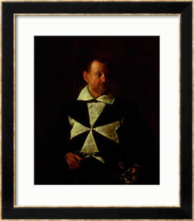 Portrait Of A Knight Of Malta, Possibly Fra Antonio Martelli, 1607-08 by Caravaggio Pricing Limited Edition Print image