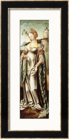 Saint Barbara, Altar Wing From A Triptych by Cornelis Engelbrechtsz Pricing Limited Edition Print image