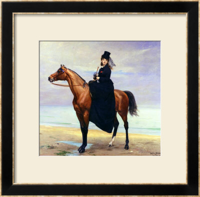 Equestrian Portrait Of Mademoiselle Croizette, 1873 by Charles Émile Carolus-Duran Pricing Limited Edition Print image