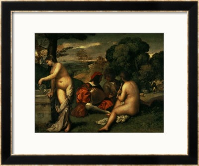 Le Concert Champetre, Circa 1510 by Titian (Tiziano Vecelli) Pricing Limited Edition Print image
