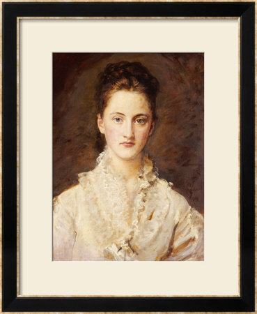 Portrait Of The Artist's Daughter, Mary, Half Length, Circa 1875 by John Everett Millais Pricing Limited Edition Print image