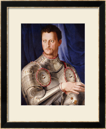 Portrait Of Duke Cosimo I De Medici Florence (1503-1572) by Agnolo Bronzino Pricing Limited Edition Print image