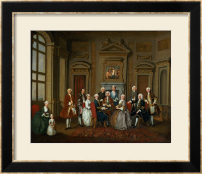 A Family In A Palladian Interior (The Tylney Group), 1740 by Joseph Francis Nollekens Pricing Limited Edition Print image