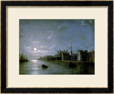 Moonlight On The Thames by Henry Pether Pricing Limited Edition Print image