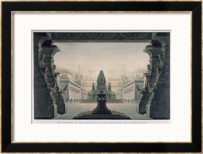 Set Design For The Final Scene Of The Magic Flute By Wolfgang Amadeus Mozart by Karl Friedrich Schinkel Pricing Limited Edition Print image