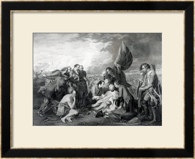 The Death Of General Wolfe 1759 by Benjamin West Pricing Limited Edition Print image